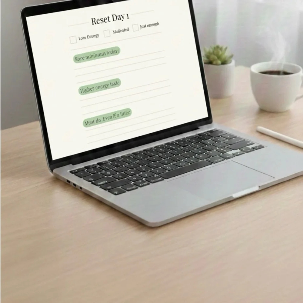7 day Digital reset planner